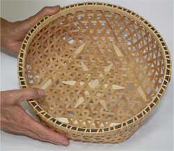 宮城野竹細工　麻の葉編み盛り籠