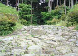 箱根東海道の石畳と一理塚 
