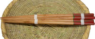 そばざるに竹箸
