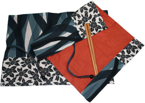 和布の箸包み（水紋：みずもん）
