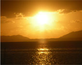 夕陽の宍道湖