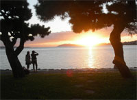 夕陽の宍道湖